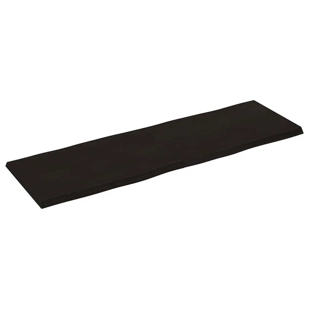 Solid Oak Live Edge Folding Tabletop in Dark Brown