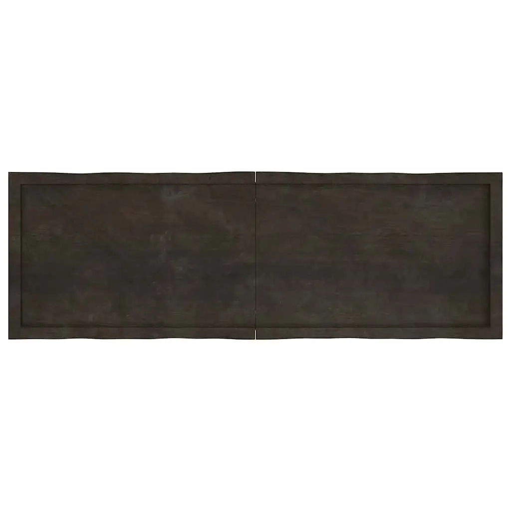 Solid Oak Live Edge Folding Tabletop in Dark Brown
