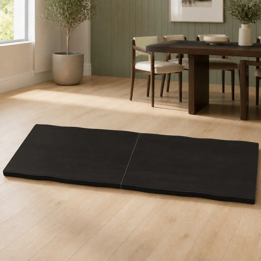 Solid Oak Wood Table Top with Live Edge 180x60cm