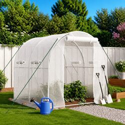 4 m² Greenhouse with Steel Frame and PE Cover
