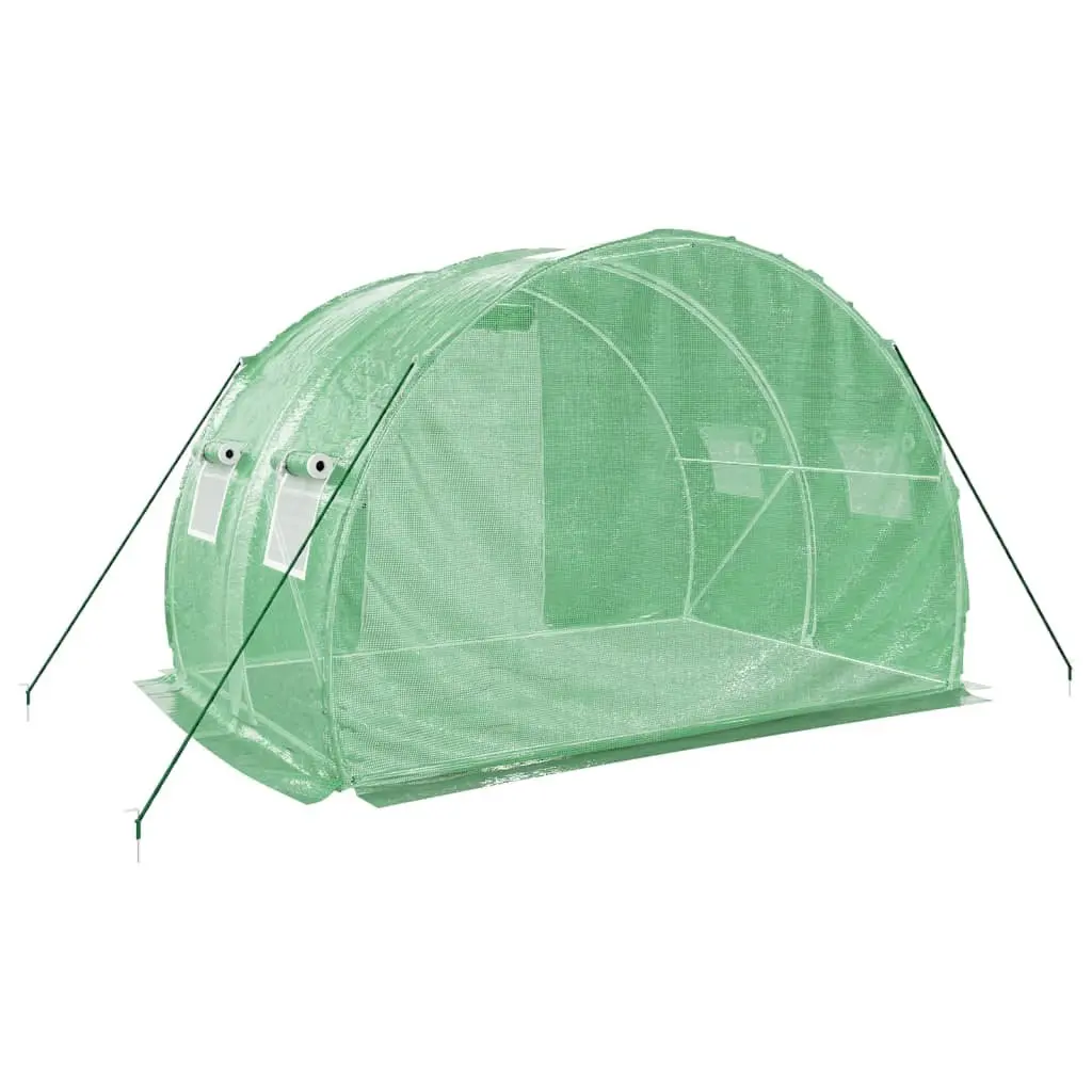 Greenhouse Steel Frame 3x2x2 m Green PE Cover 6 m² Garden Plant House