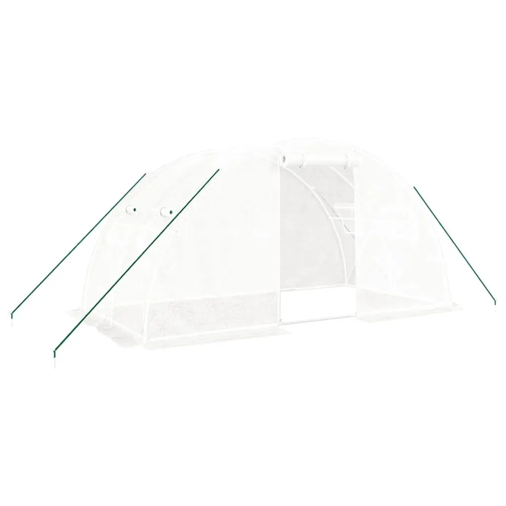 Greenhouse Steel Frame Polyethylene 4x2x2 m White