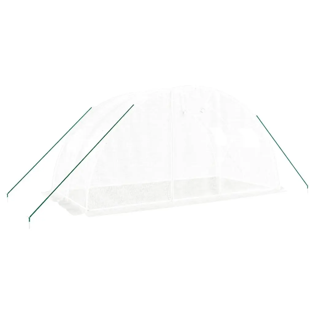Greenhouse Steel Frame Polyethylene 4x2x2 m White