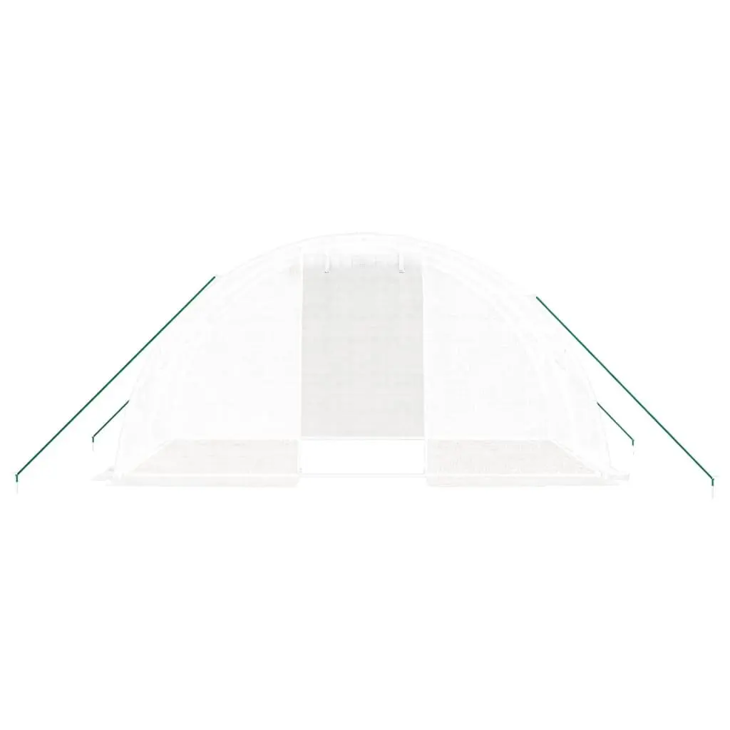 Greenhouse Steel Frame Polyethylene 4x2x2 m White