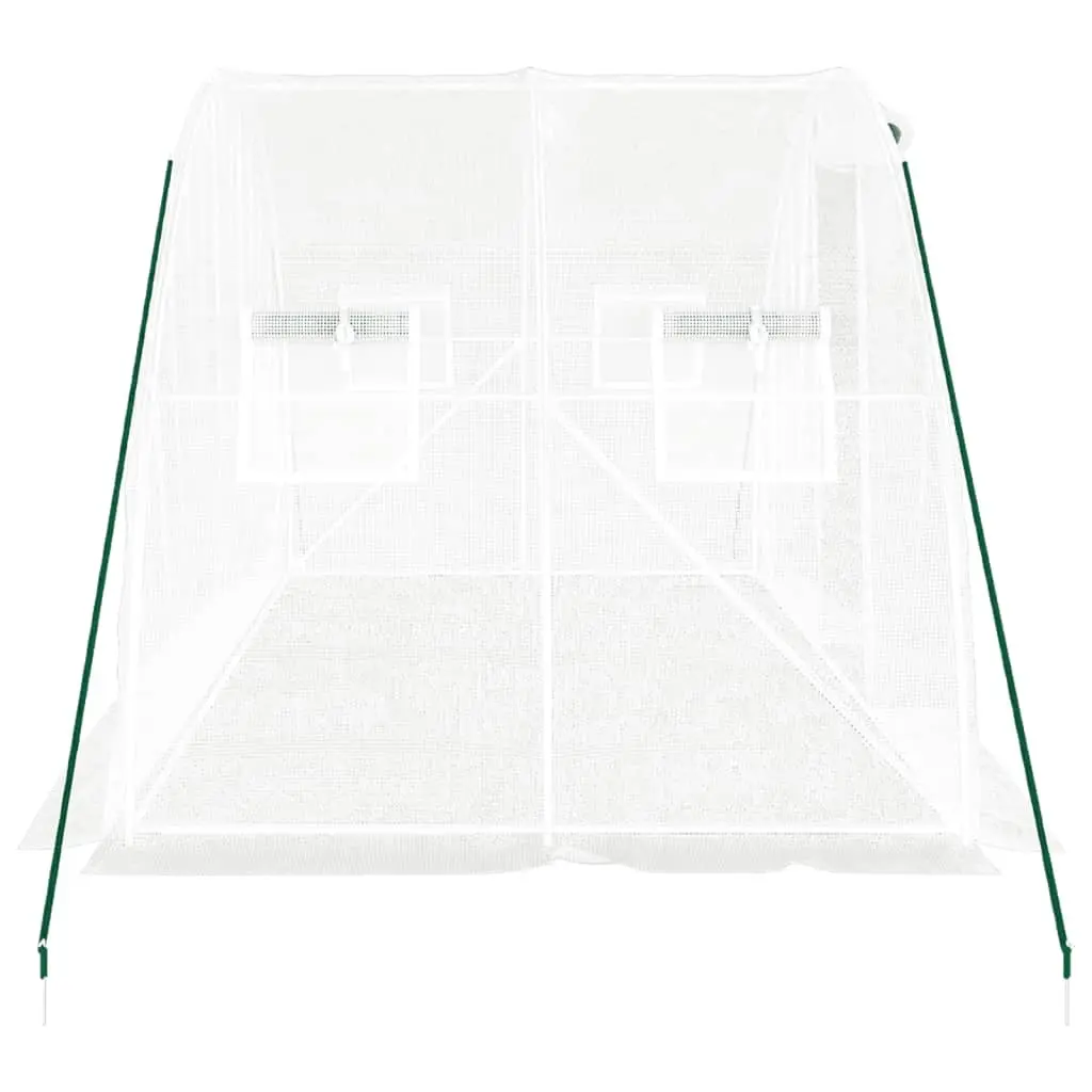 Greenhouse Steel Frame Polyethylene 4x2x2 m White