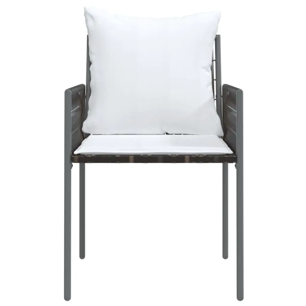 Brown Poly Rattan Outdoor Garden Chairs Set