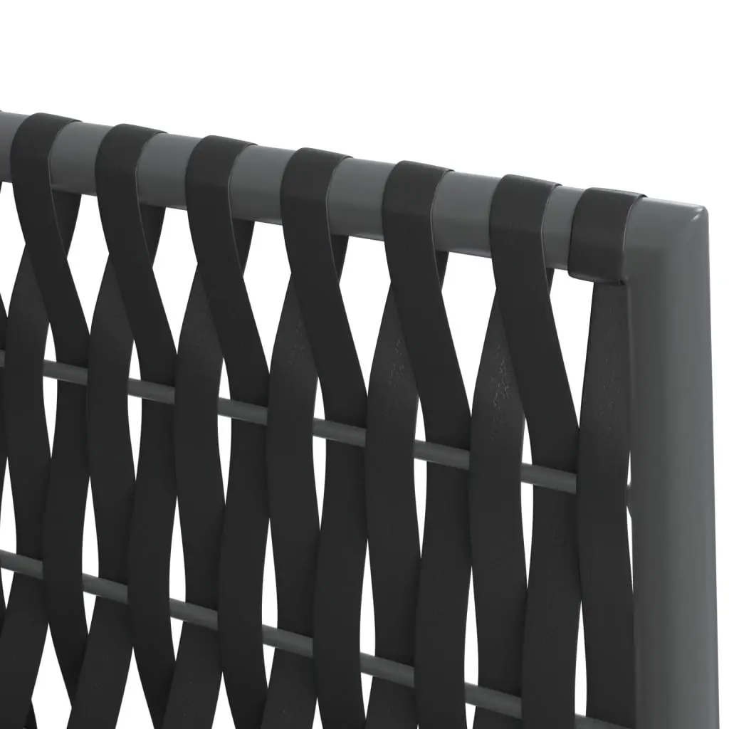 Outdoor Chairs with Cushions 2 Pieces Black Garden Patio Seating Poly Rattan