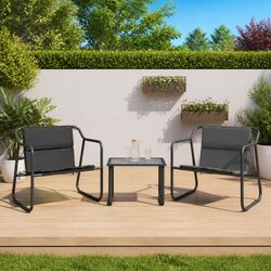 3-Piece Outdoor Garden Lounge Set with Cushions