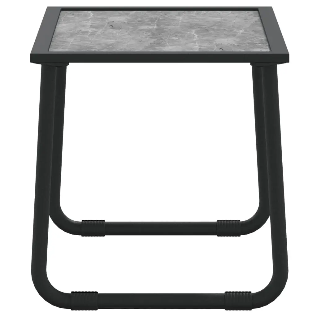 Garden Lounge Set Steel Frame Textilene Fabric 3 Piece Anthracite