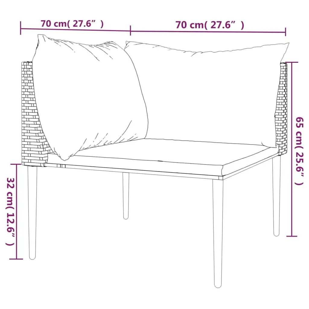 Grey Garden Corner Sofa for Outdoor Relaxation