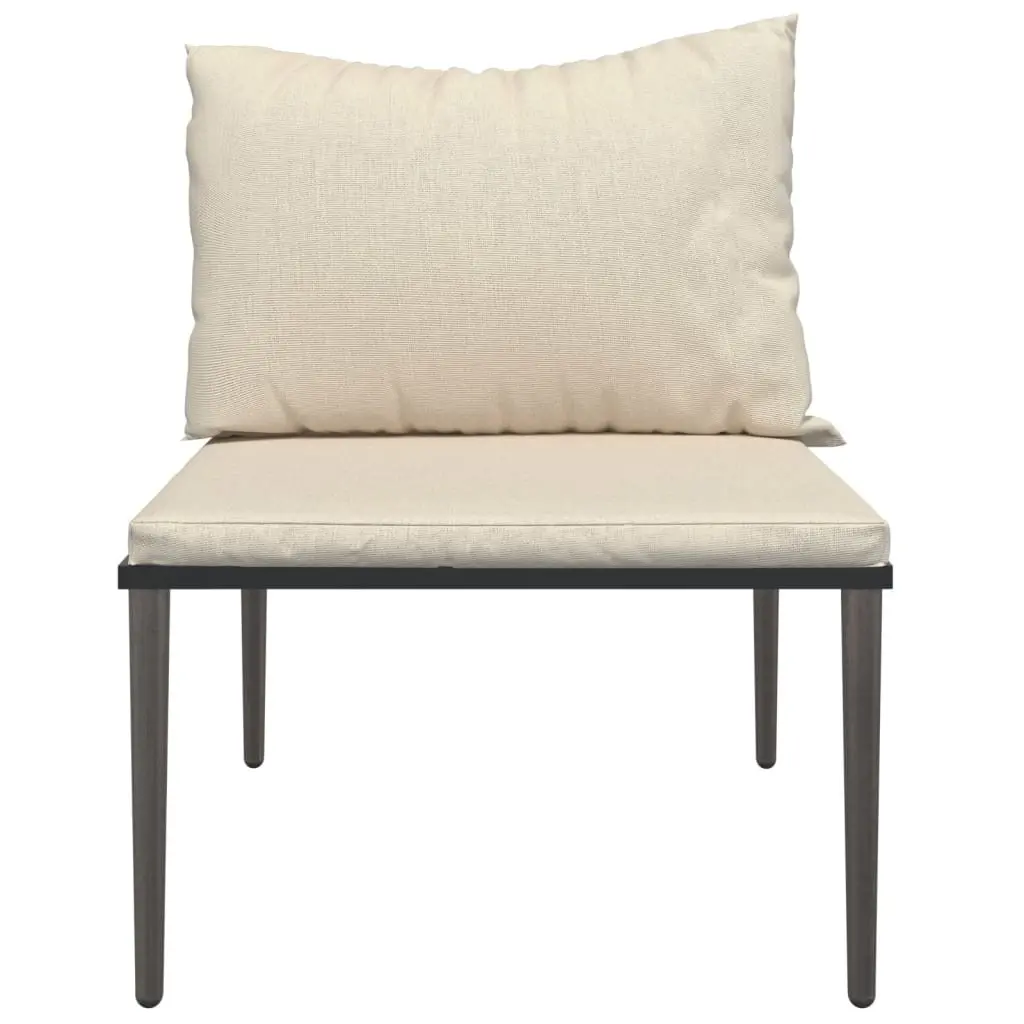 Modular Outdoor Sectional Sofa with Grey Cushions