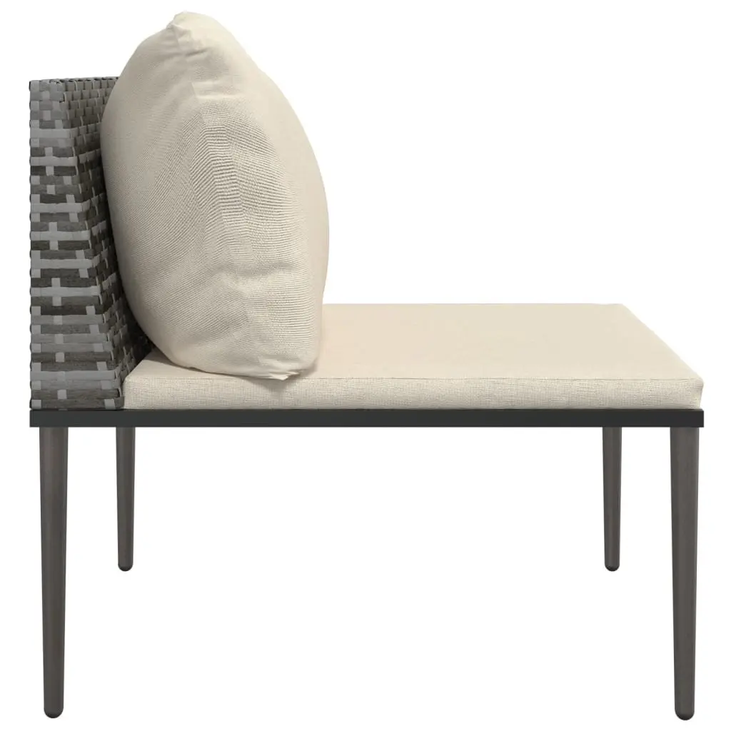 Modular Outdoor Sectional Sofa with Grey Cushions