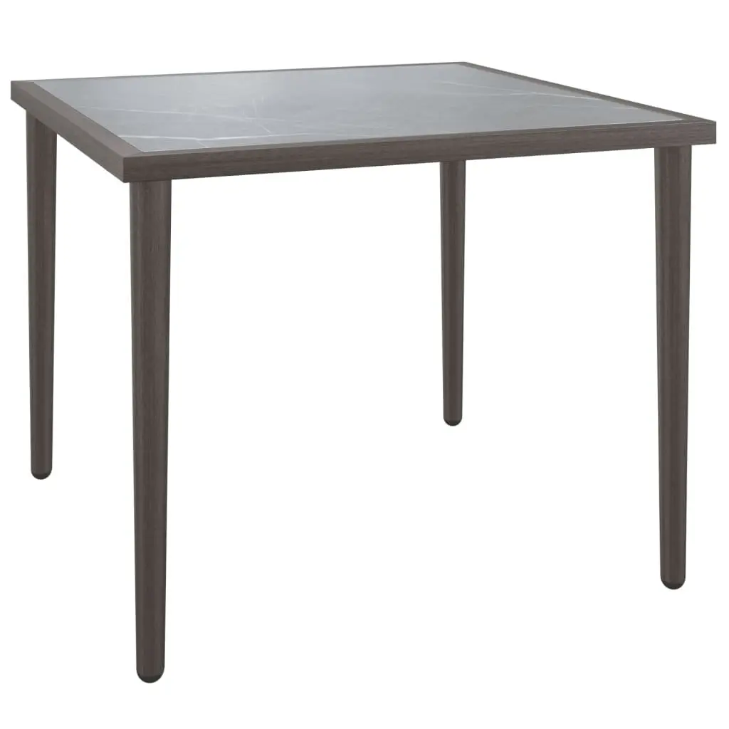 Garden Table Steel Frame 48x48x37cm Grey