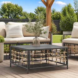 Durable Anthracite Garden Table for Outdoor Areas