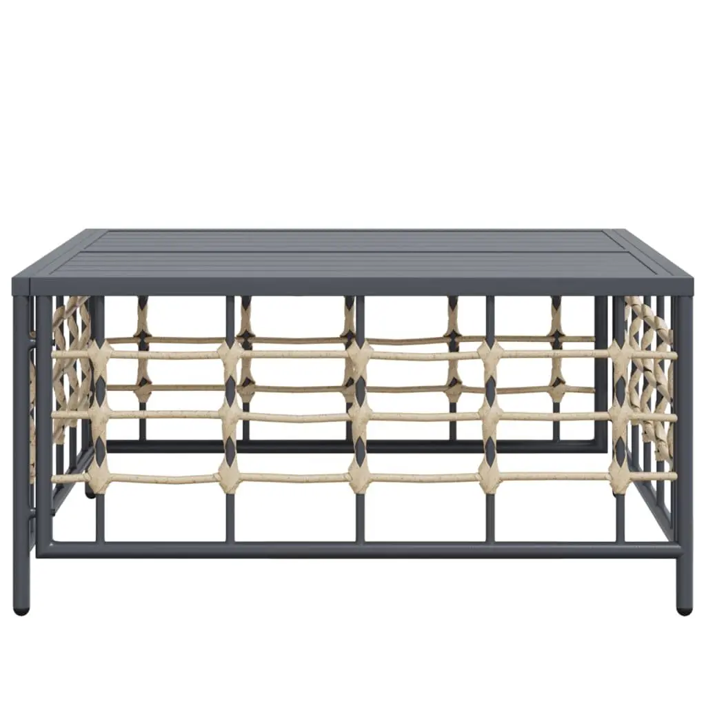 Garden Table Poly Rattan 70 x 70 x 34 cm Anthracite Weather Resistant