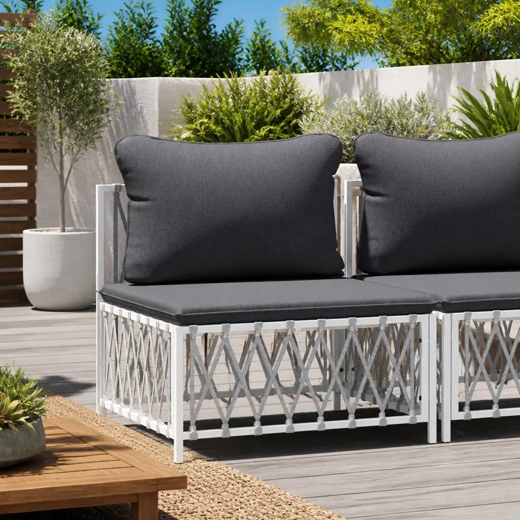 Outdoor Garden Middle Sofa with Cushions