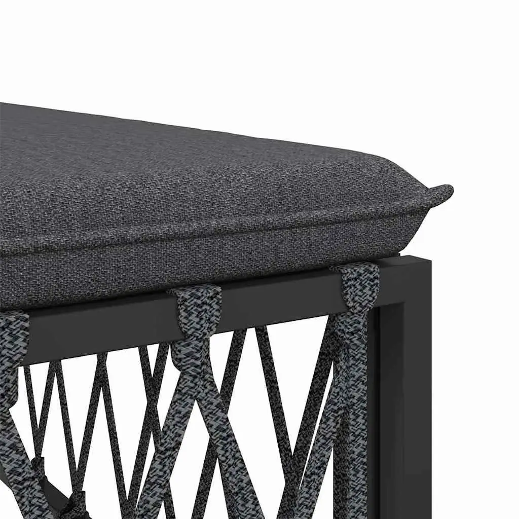 Anthracite Outdoor Corner Sofa with Cushions