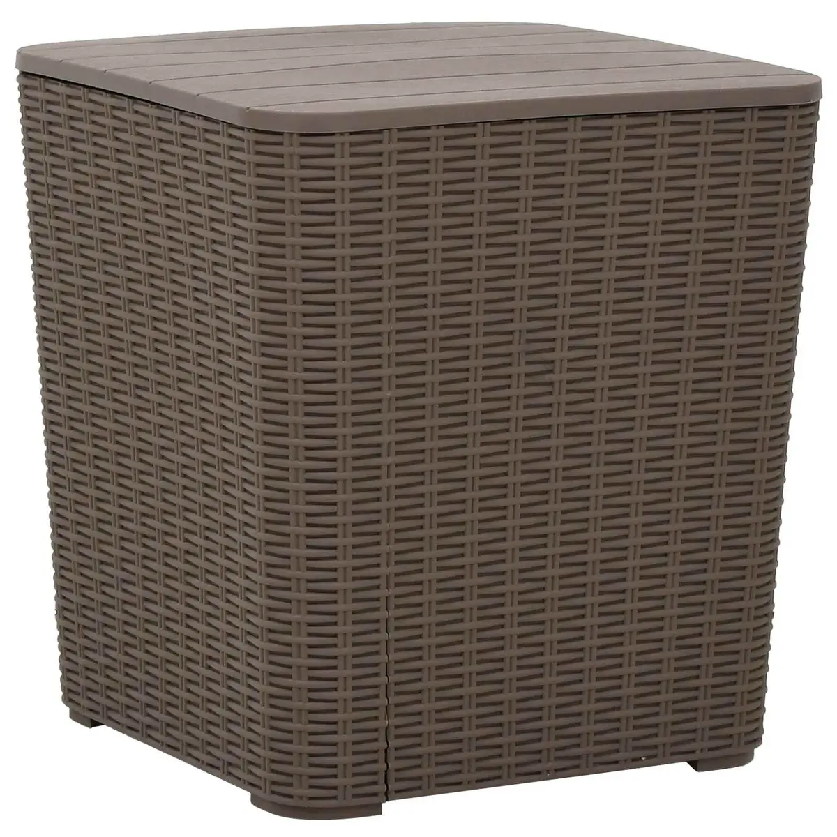 Brown Garden Storage Table with Removable Lid