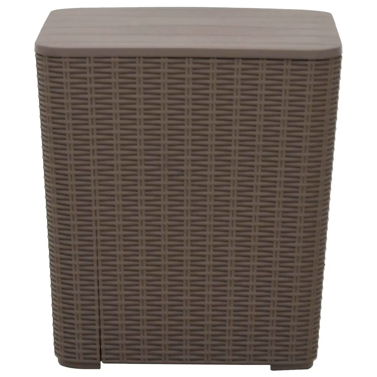 Brown Garden Storage Table with Removable Lid