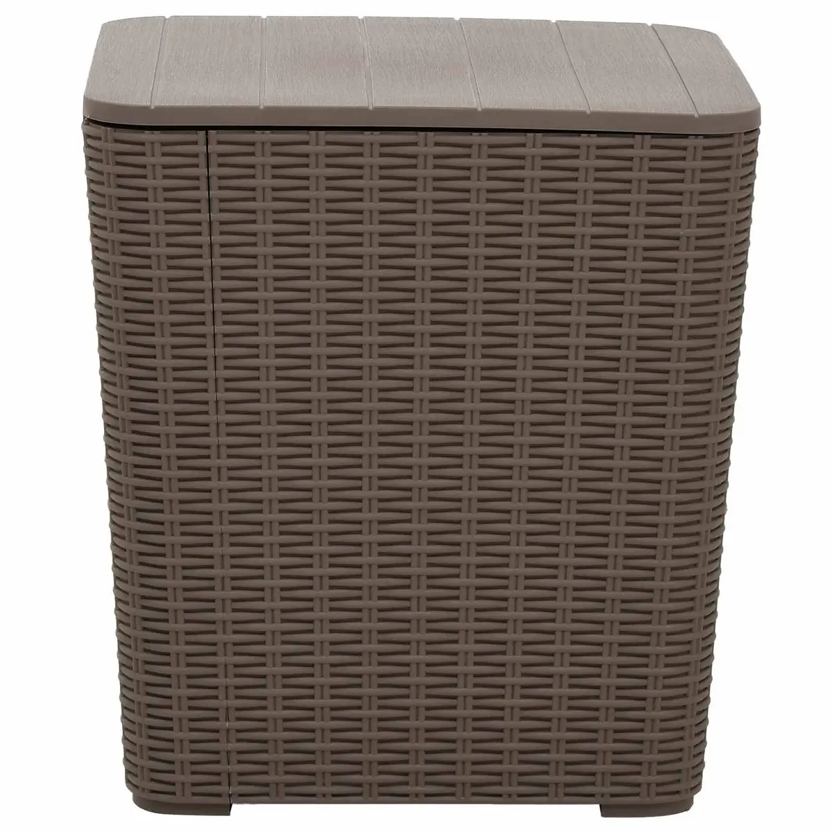 Brown Garden Storage Table with Removable Lid