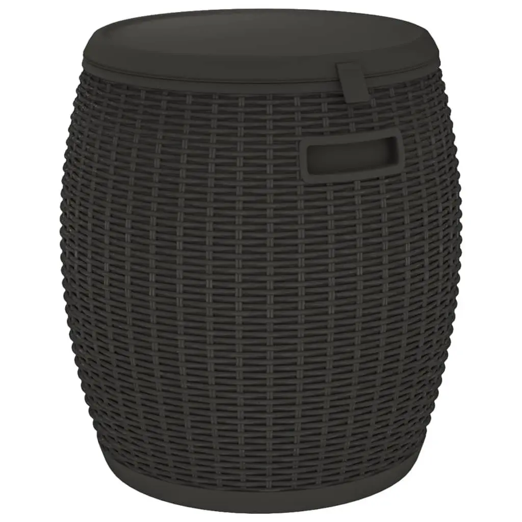 4-in-1 Outdoor Storage Box and Stool in Black
