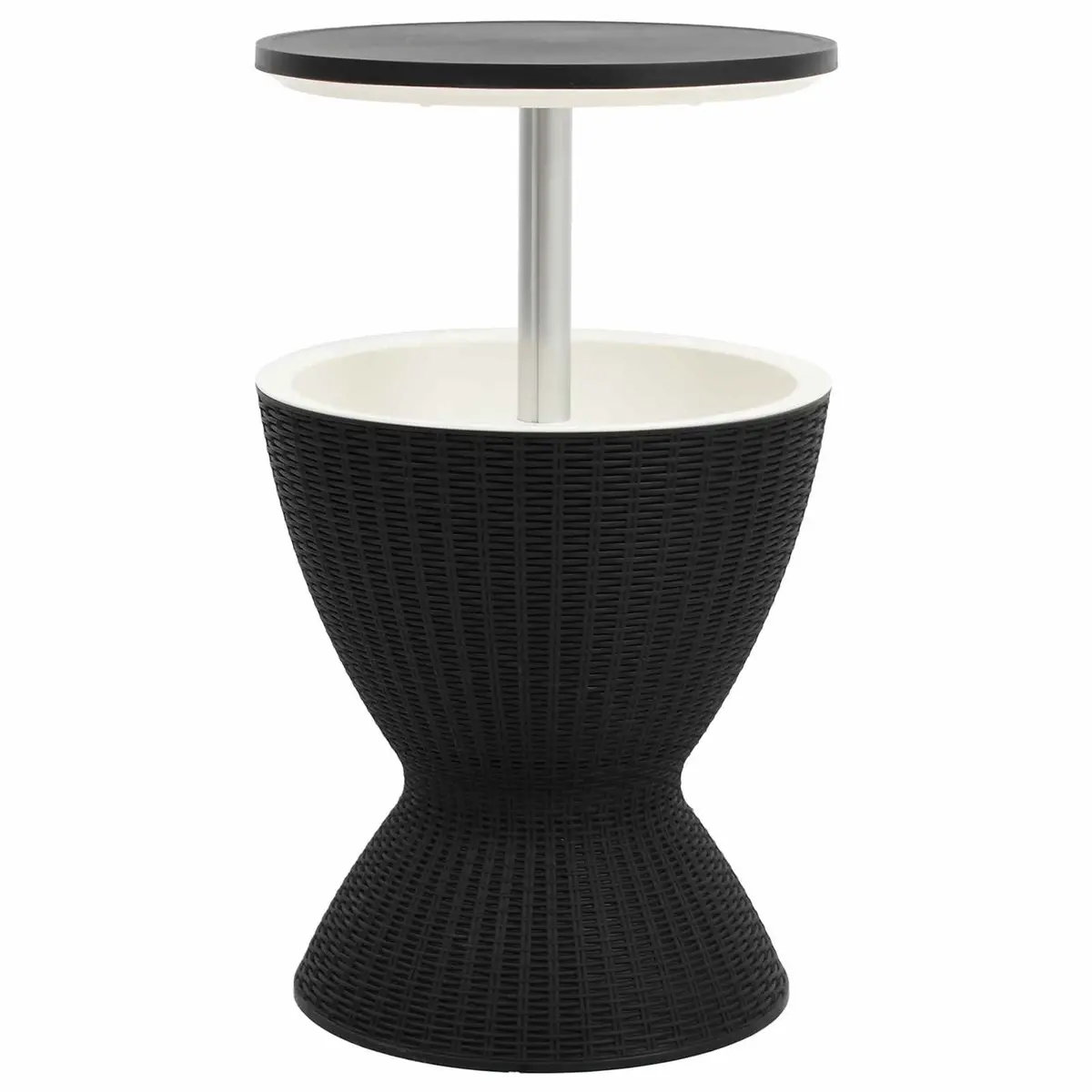 3-in-1 Ice Cooler Table Polypropylene Black
