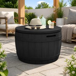 Durable 3-in-1 Garden Storage Box with Bench and Table