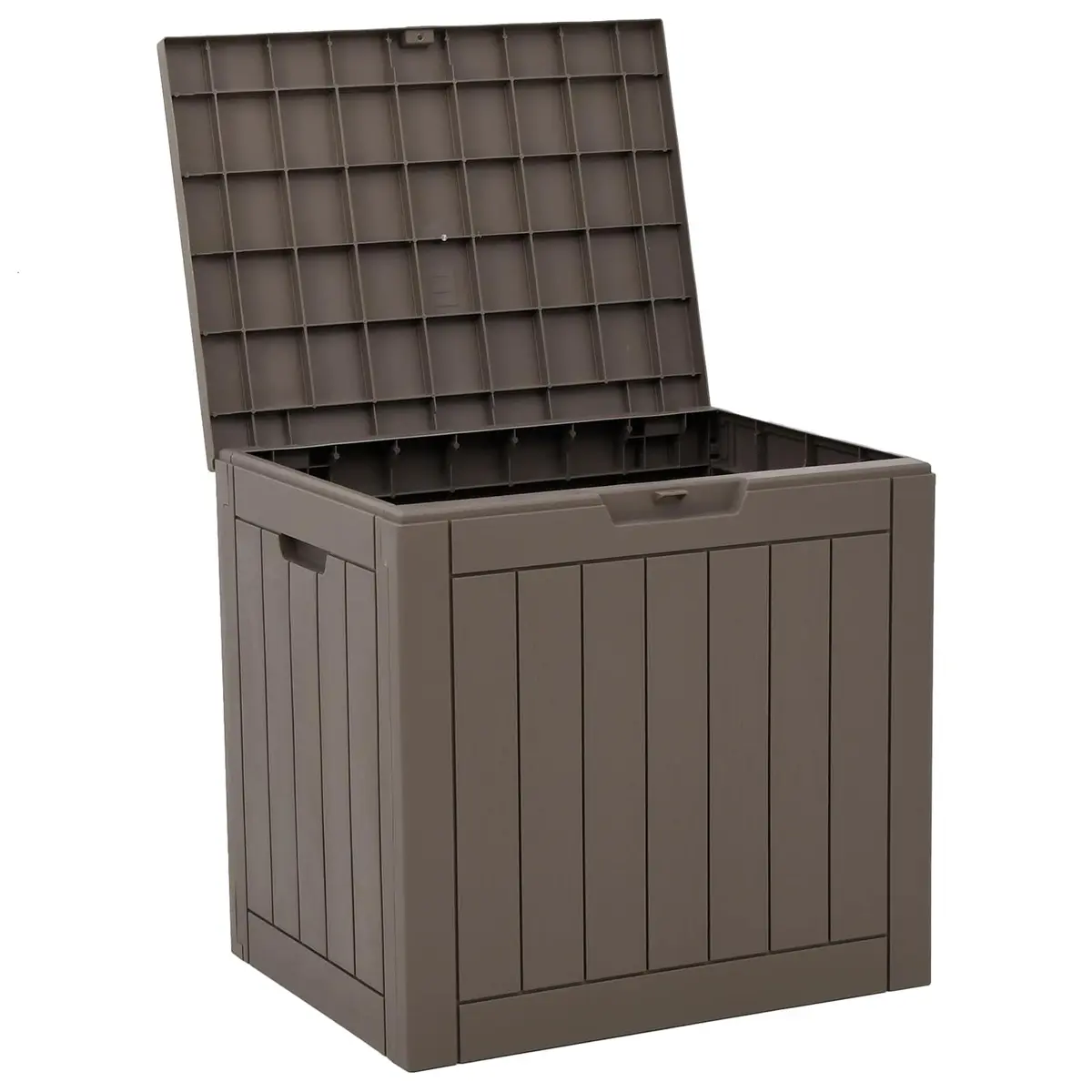 Outdoor Storage Box with Imitation Wood Texture