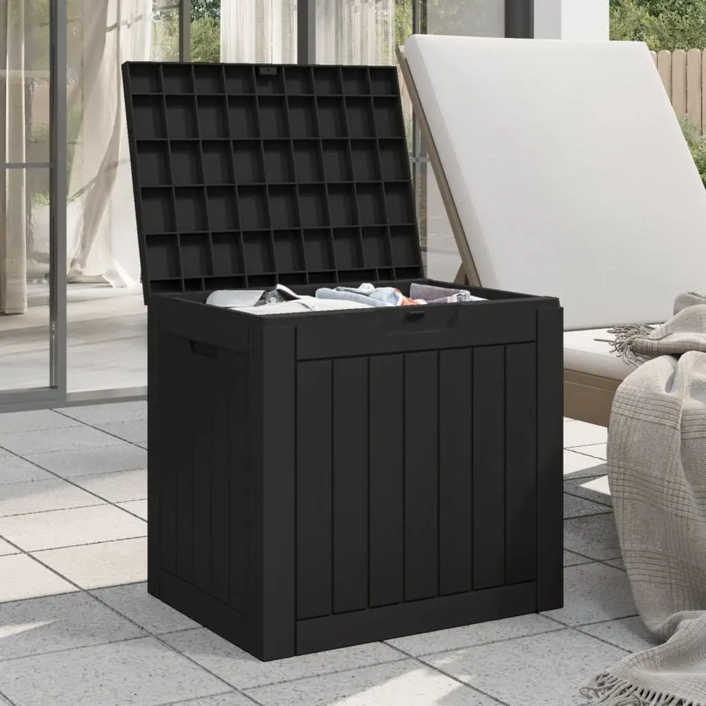 Black Garden Storage Box for Outdoor Items