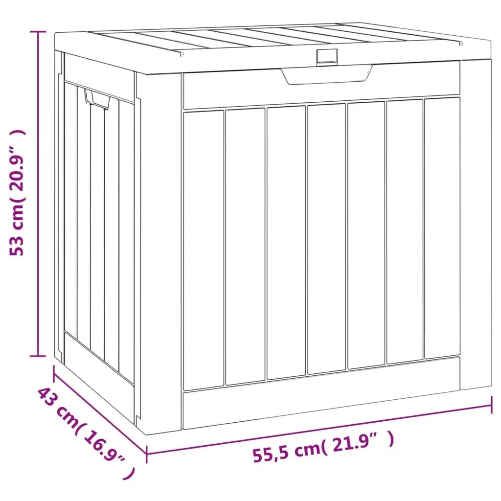 Black Garden Storage Box for Outdoor Items