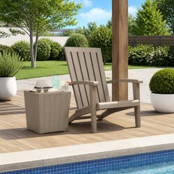 Light Brown Outdoor Adirondack Chair for Relaxation