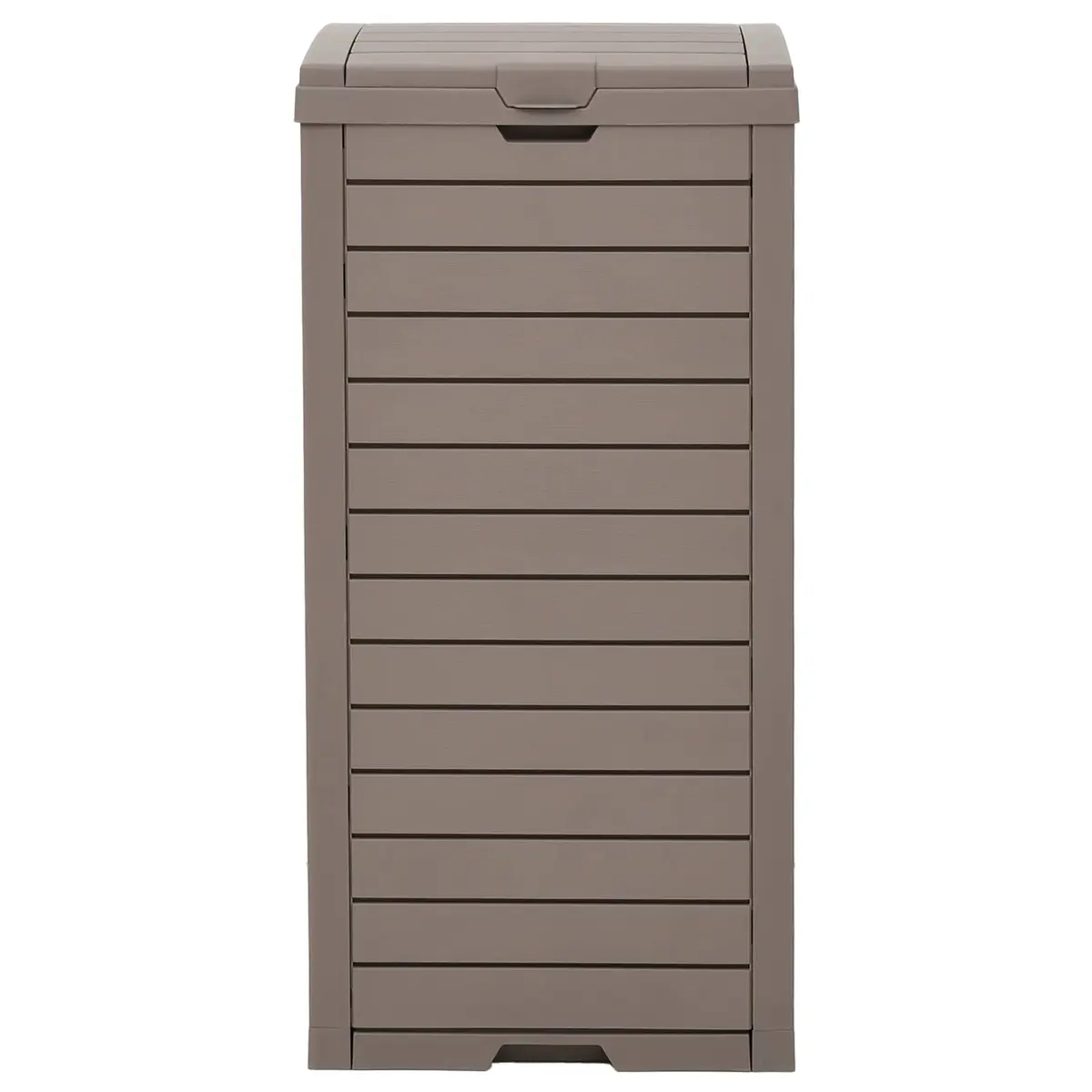 Brown Double Lid Outdoor Garbage Bin 118L Polypropylene