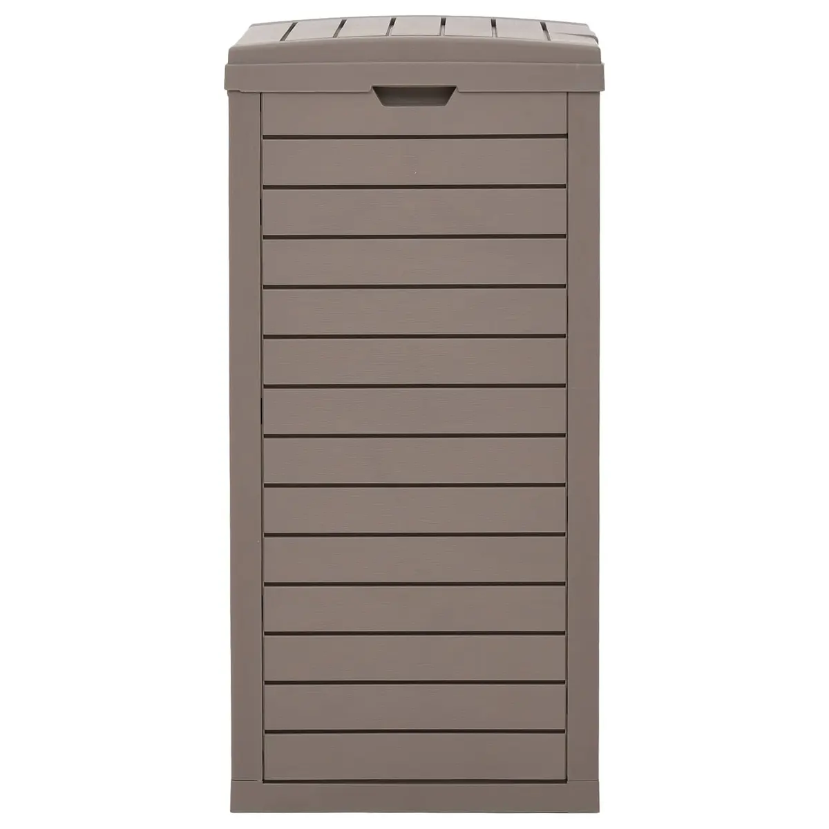 Brown Double Lid Outdoor Garbage Bin 118L Polypropylene