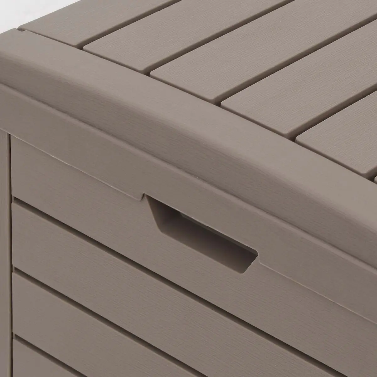Brown Double Lid Outdoor Garbage Bin 118L Polypropylene