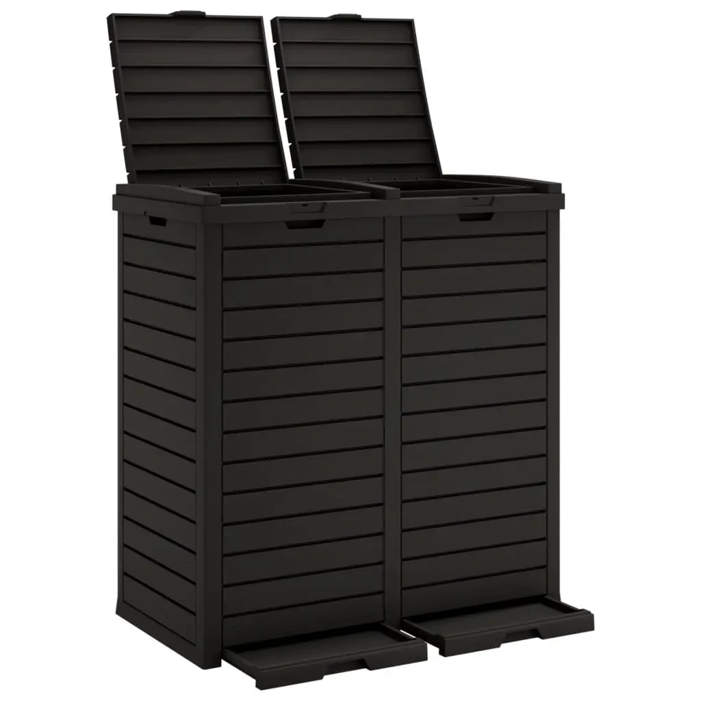 Large Capacity Outdoor Garbage Bin with Double Lid