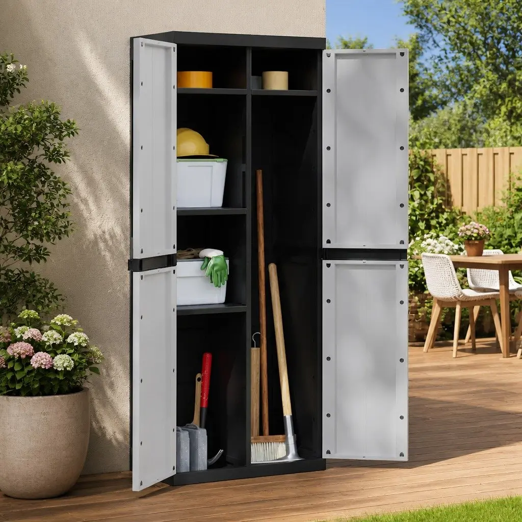 Outdoor Storage Cabinet with Adjustable Shelves