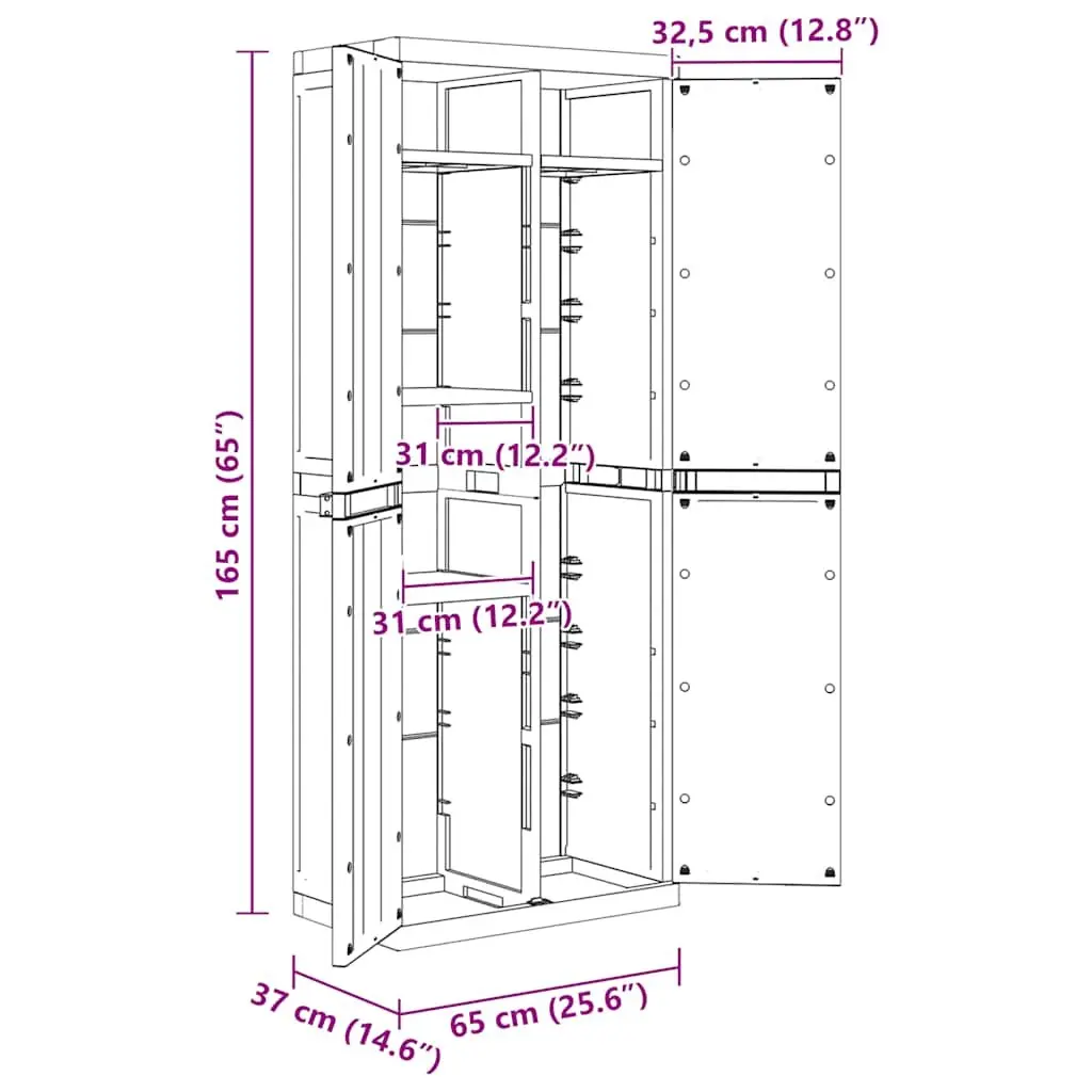 Outdoor Storage Cabinet with Adjustable Shelves