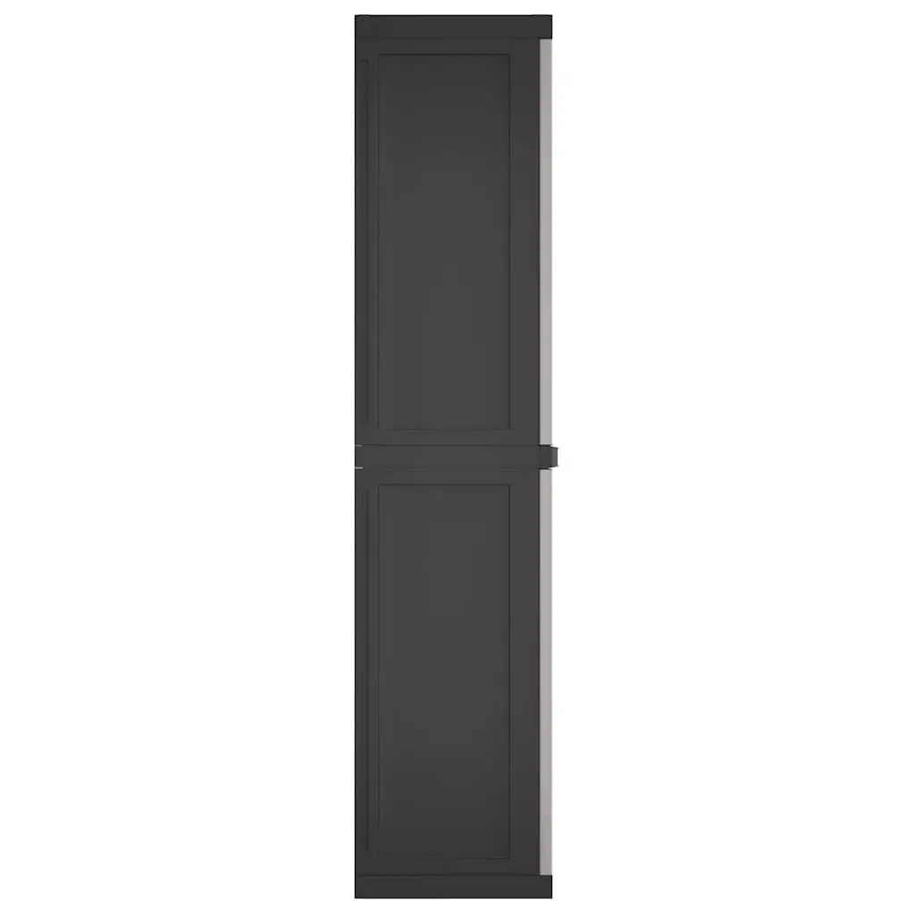 Lockable Outdoor Storage Cabinet in Grey and Black