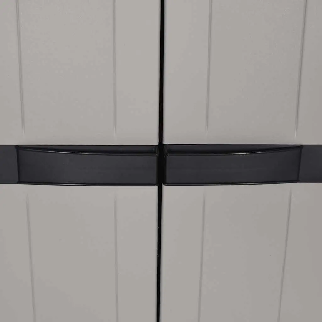 Lockable Outdoor Storage Cabinet in Grey and Black