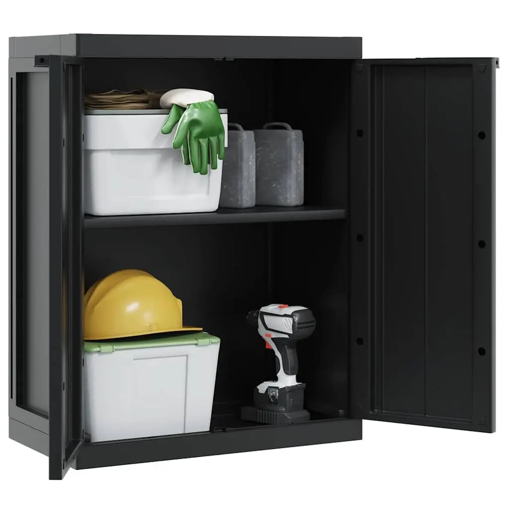 Outdoor Storage Cabinet Polypropylene 65x37x85cm Black