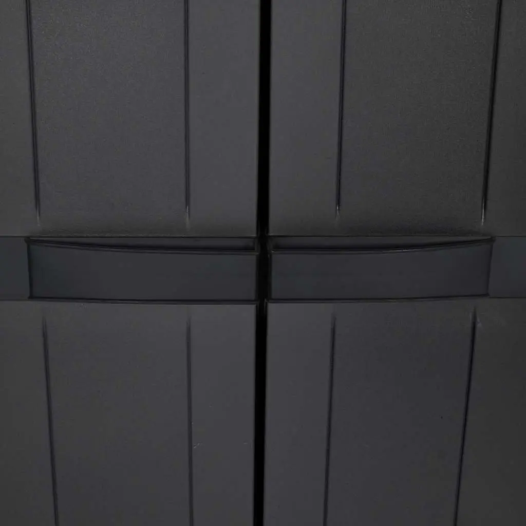 Outdoor Storage Cabinet Polypropylene 65x37x165 cm Black