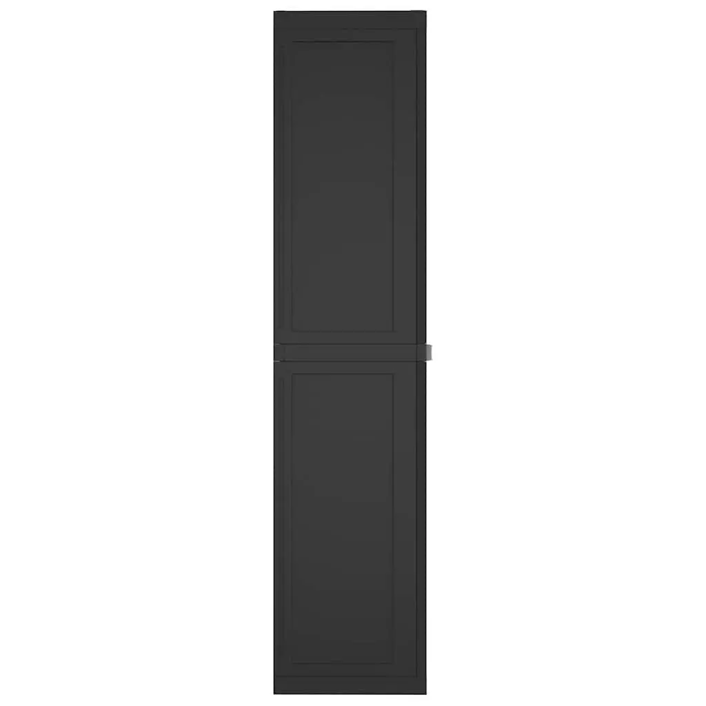 Outdoor Storage Cabinet Black Garden Cupboard Lockable Shelf Organiser Patio