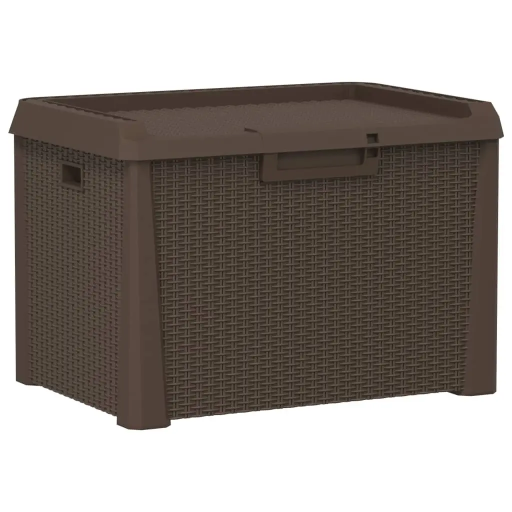 Brown Rattan Look Garden Storage Box 125L
