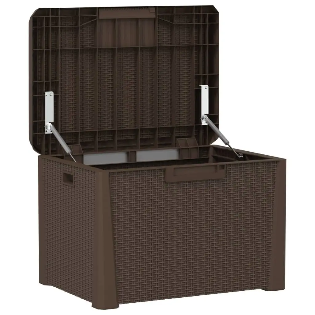 Brown Rattan Look Garden Storage Box 125L