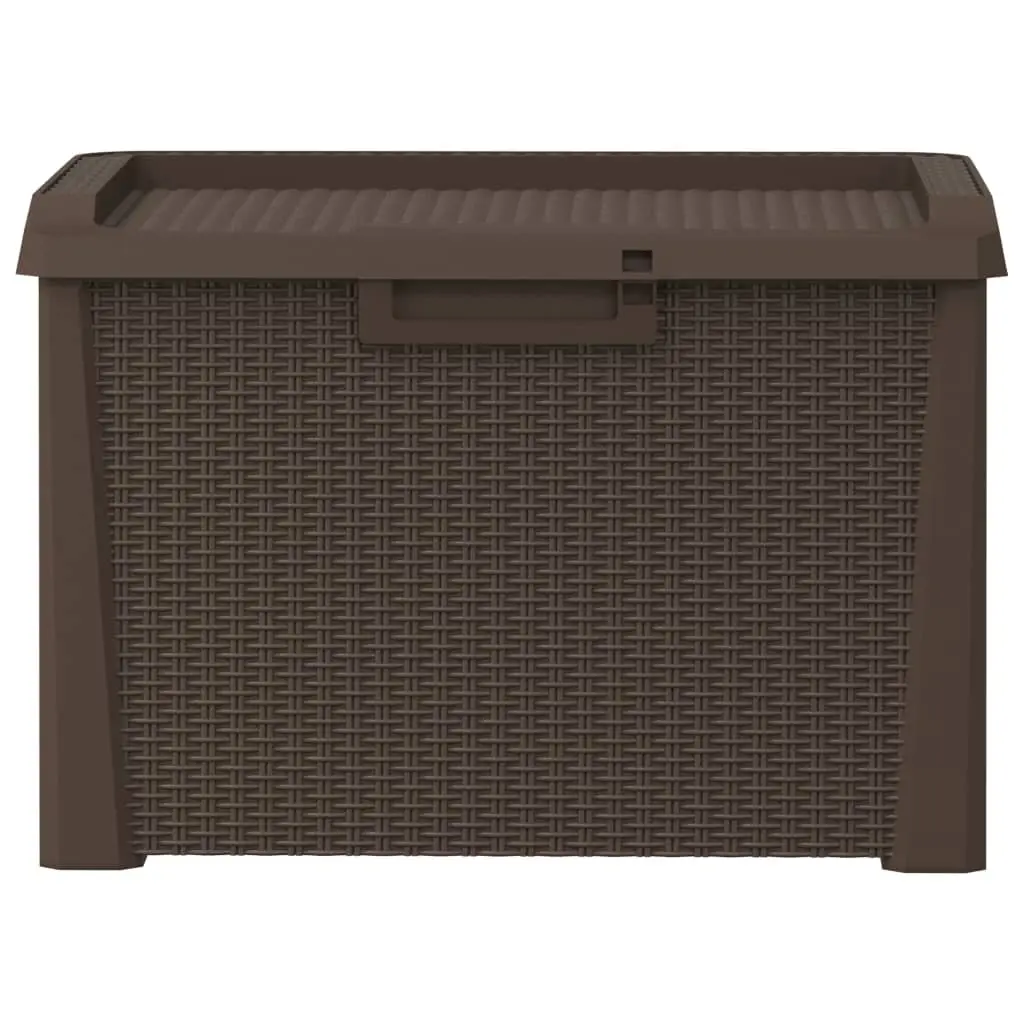 Brown Rattan Look Garden Storage Box 125L