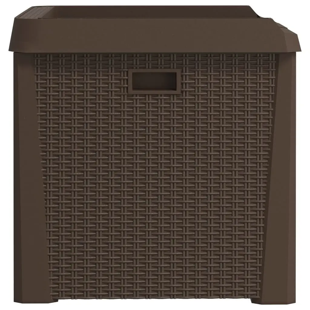 Brown Rattan Look Garden Storage Box 125L