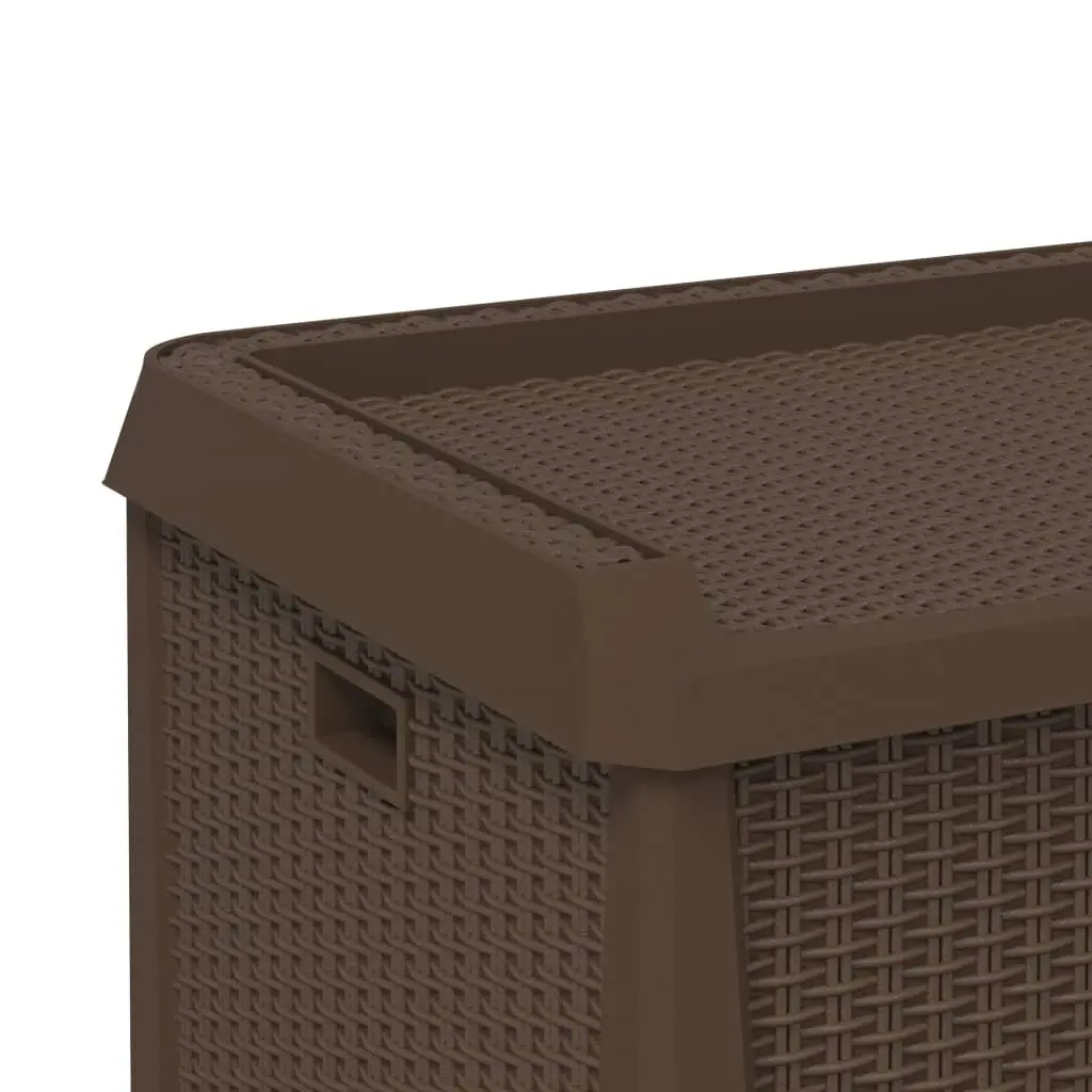 Brown Rattan Look Garden Storage Box 125L