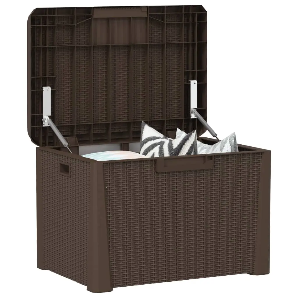 Brown Rattan Look Garden Storage Box 125L