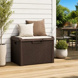 Durable Outdoor Storage Box with Comfortable Seat Cushion