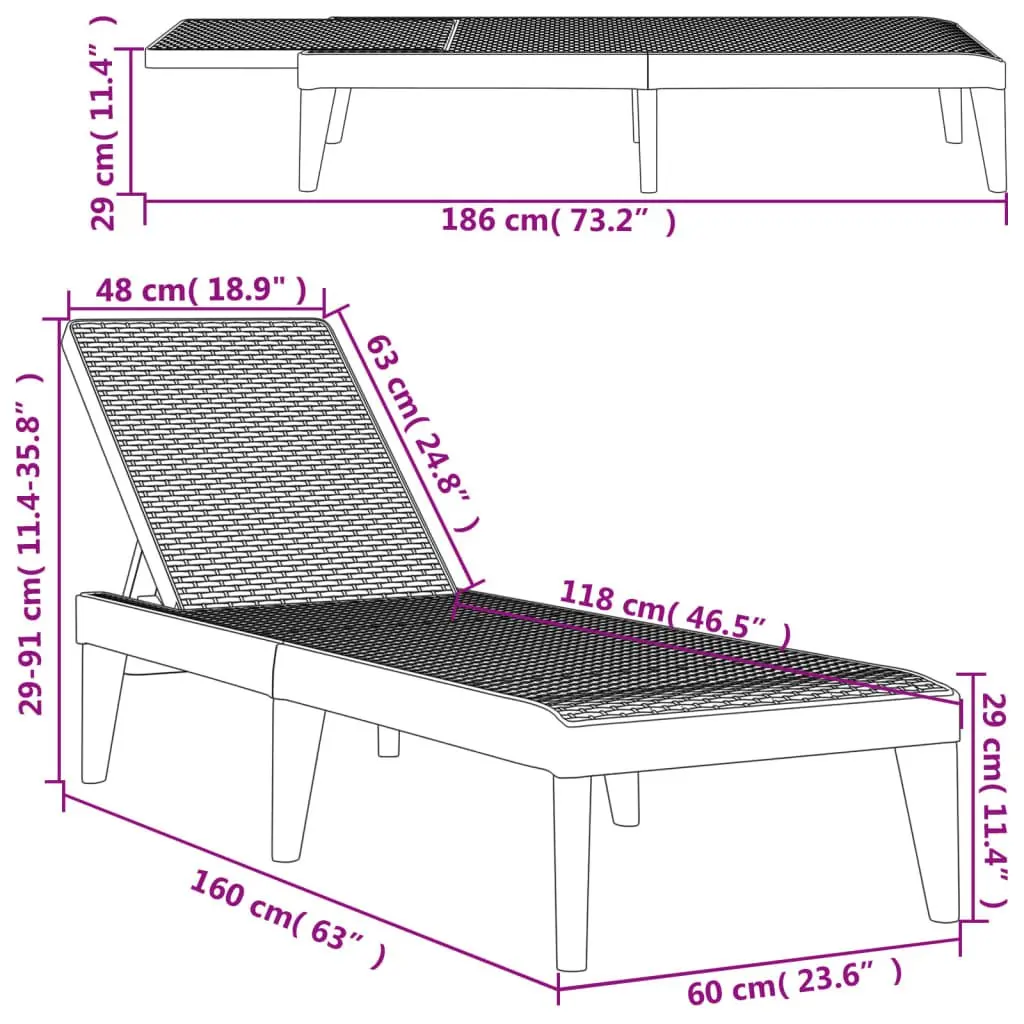 Adjustable Reclining Sun Lounger for Outdoor Relaxation